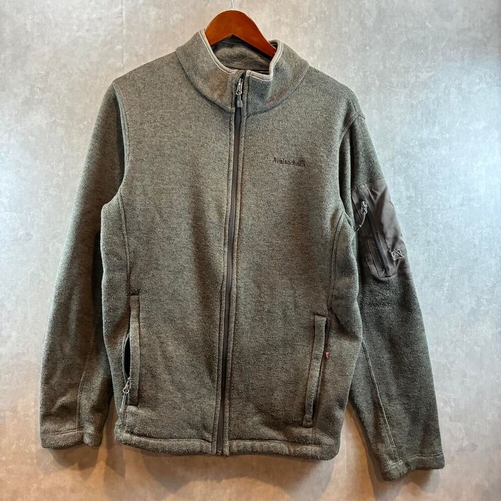 Avalanche Men's Grey and Green Jacket
